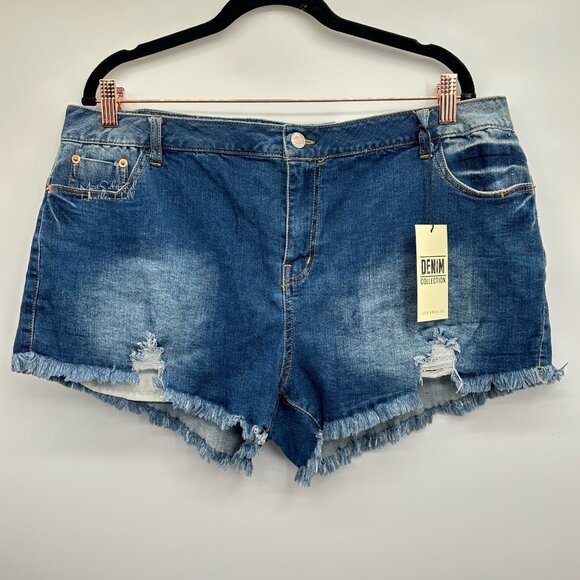 Premium Denim Love Tree NWT Distressed Stretch Shorts Size 3X - Picture 1 of 5